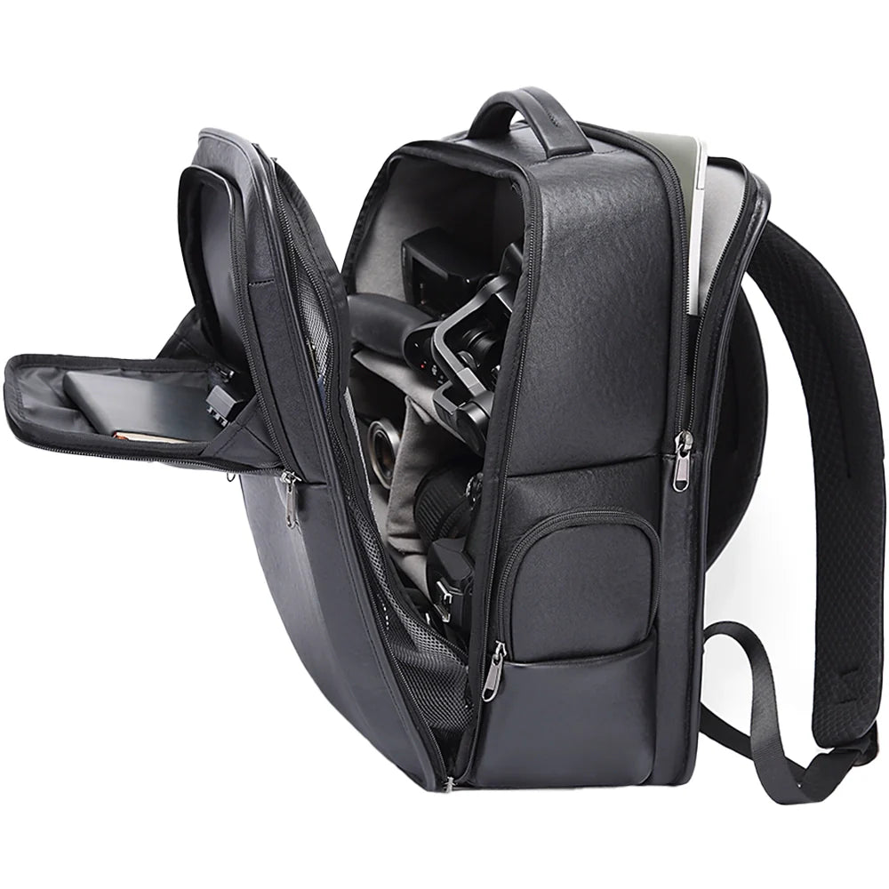 Rucsac Foto, Piele Naturală, BANGE BG6626