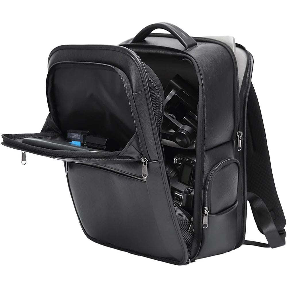 Rucsac Foto, Piele Naturală, BANGE BG6626